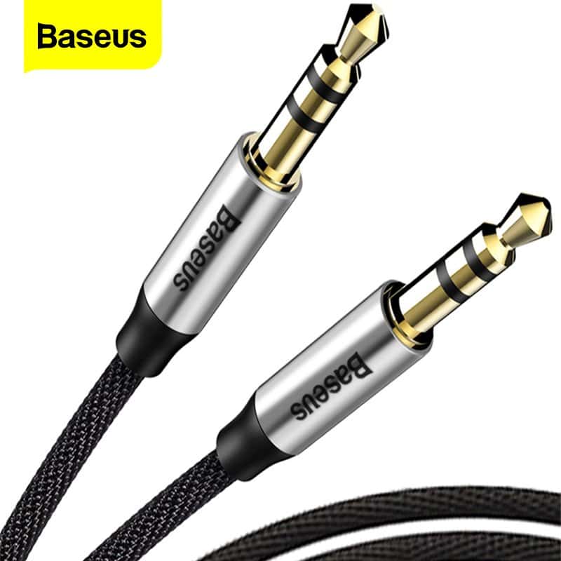 Baseus 3ft /1M 3.5mm Aux Auxiliary Cable Male to Male Audio Stereo Cord Baseus 3ft /1M 3.5mm Aux Auxiliary Cable Male to Male Audio Stereo Cord